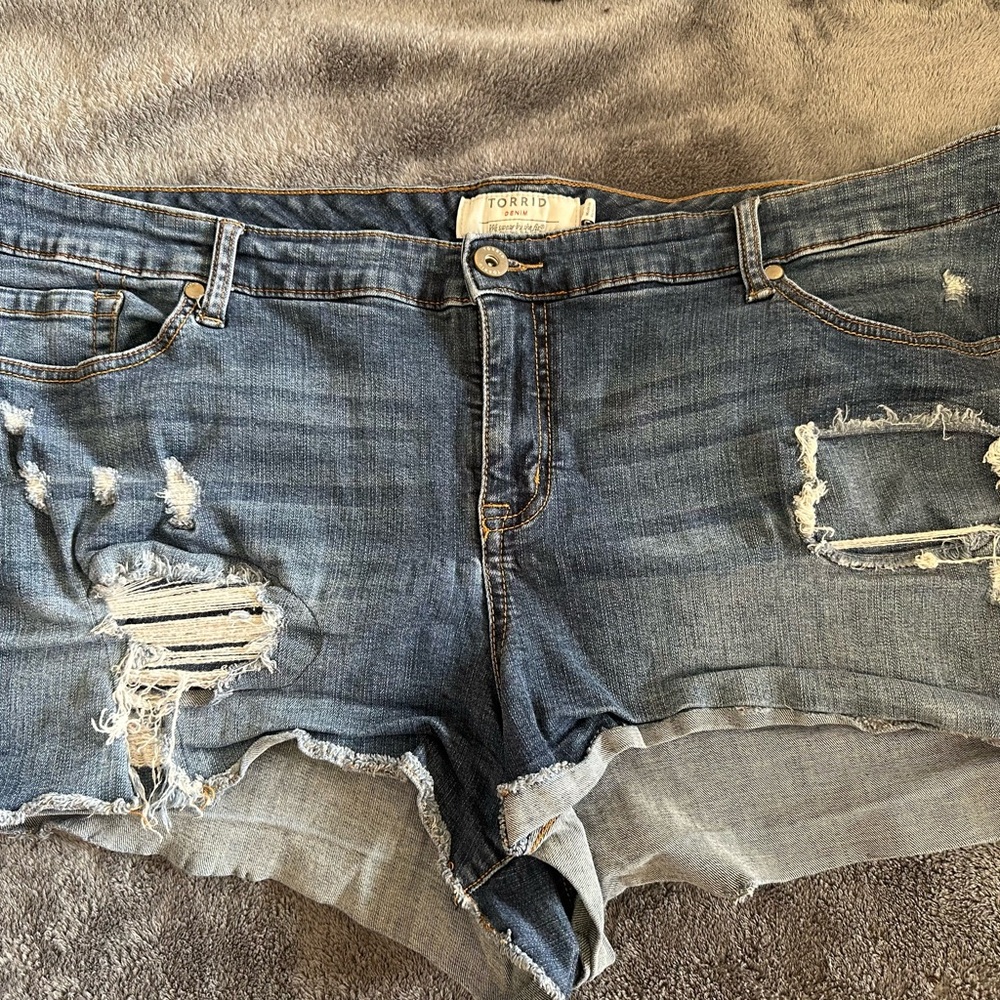 Torrid Distressed Denim Shorts